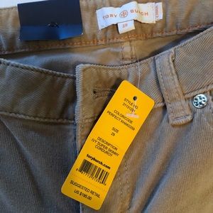 NWT Tory Burch Super Skinny Corduroy Perfect Khaki